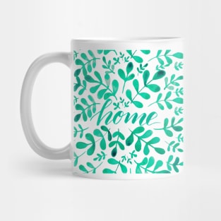 Watercolor home foliage - green Mug